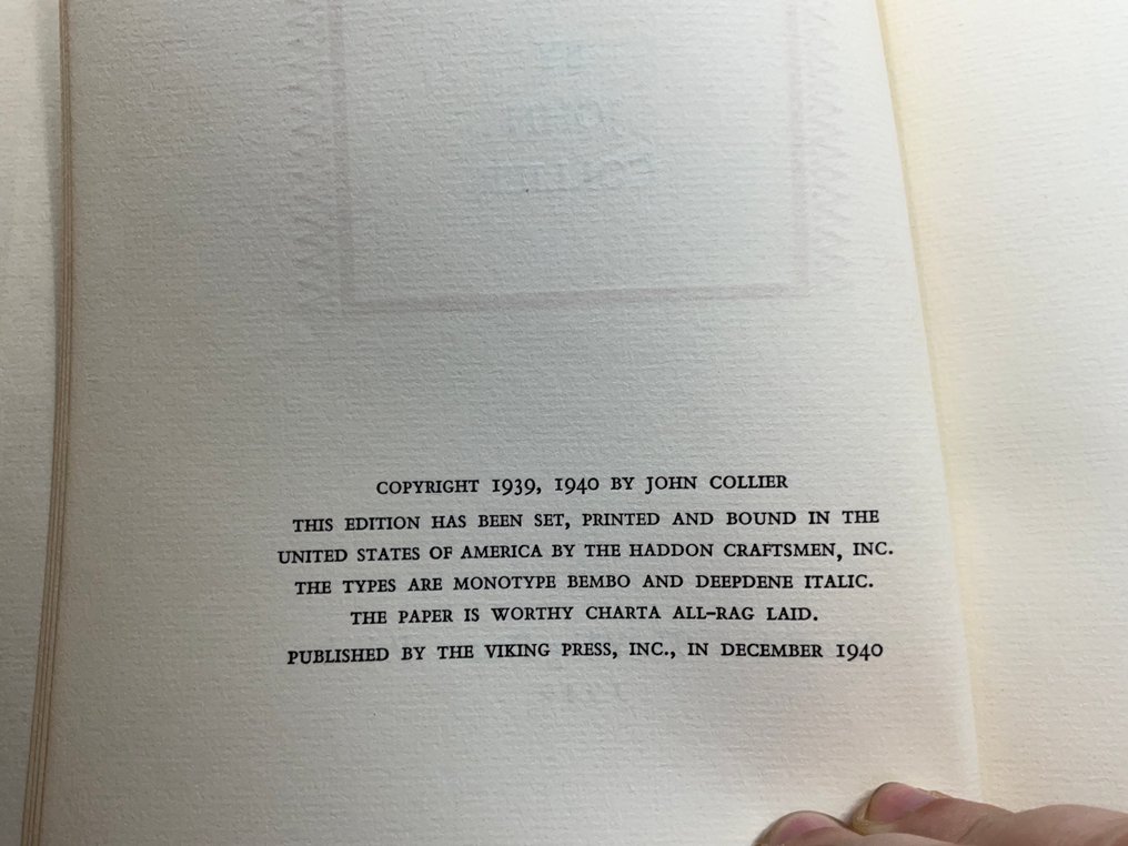 Signed; John Collier - Witch's Money (limited edition of 350 copies signed by author) - 1940 #4.3