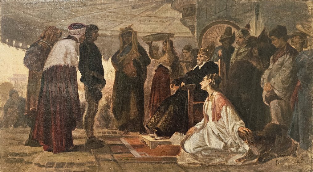 Roberto Fontana (1844-1907) - Marco Polo alla corte dei Tartari #1.0