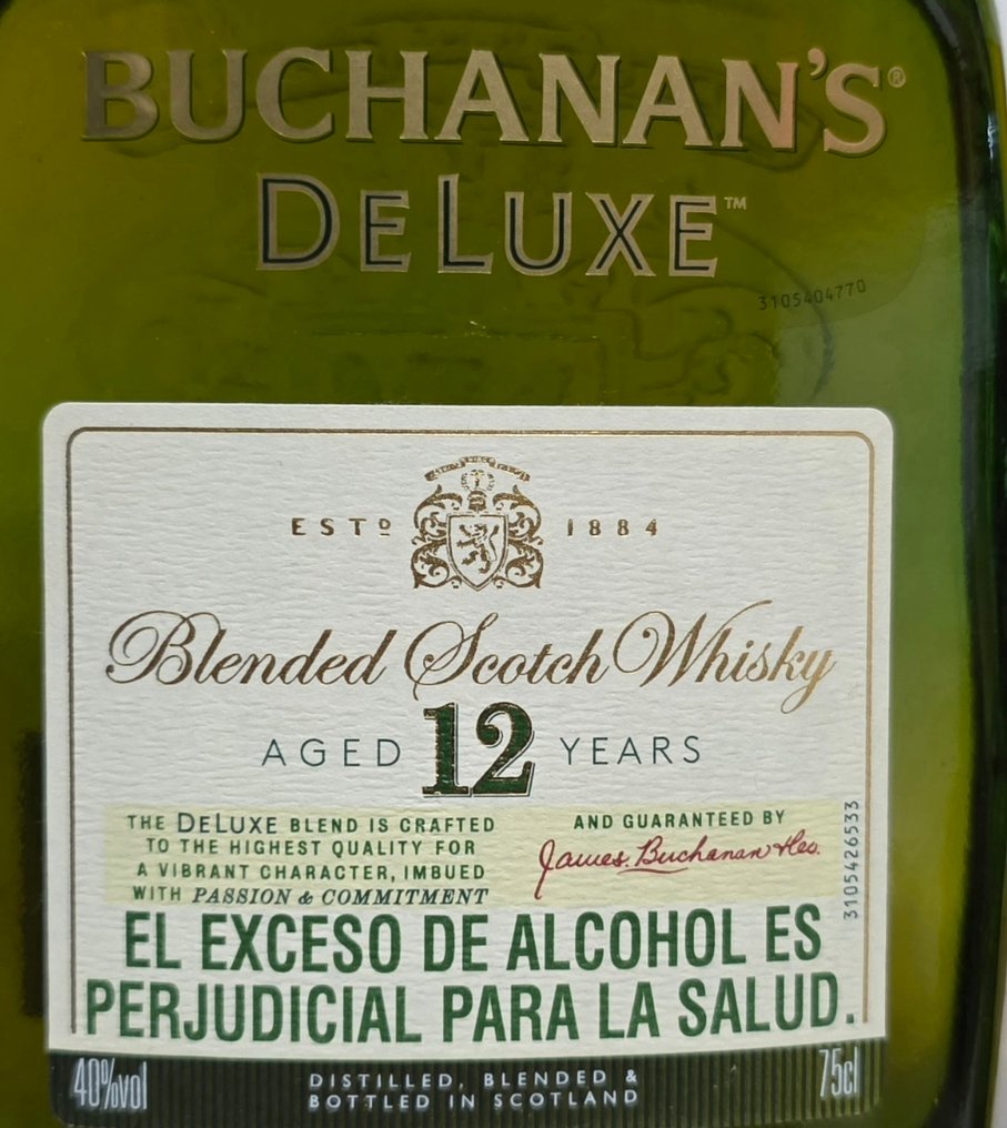 Glenrothes Select Reserve + Cardhu 12yo + Buchanans Deluxe 12yo  - 700 ml, 750 ml - 3 botellas  #4.3