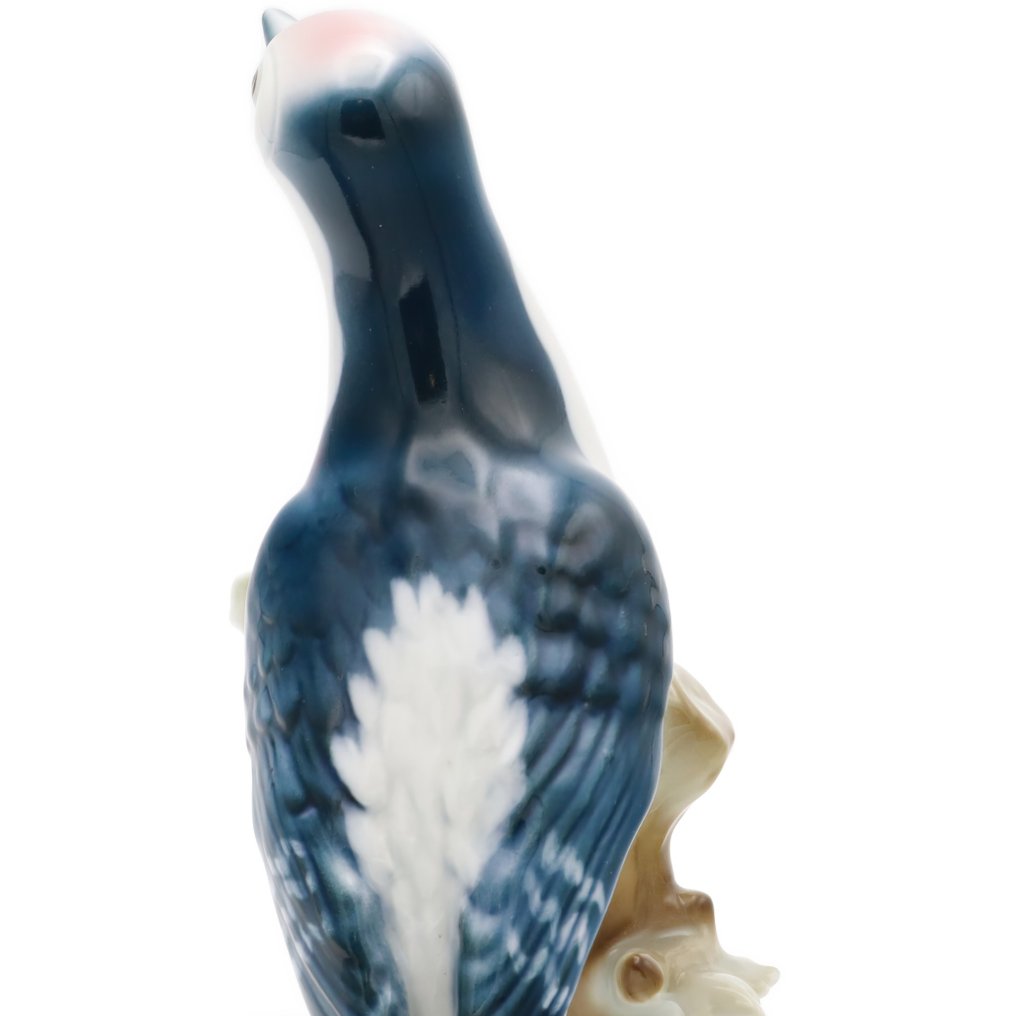 Zsolnay - 小塑像 - Zsolnay Porcelain Carpenter Bird - 瓷器 #2.1