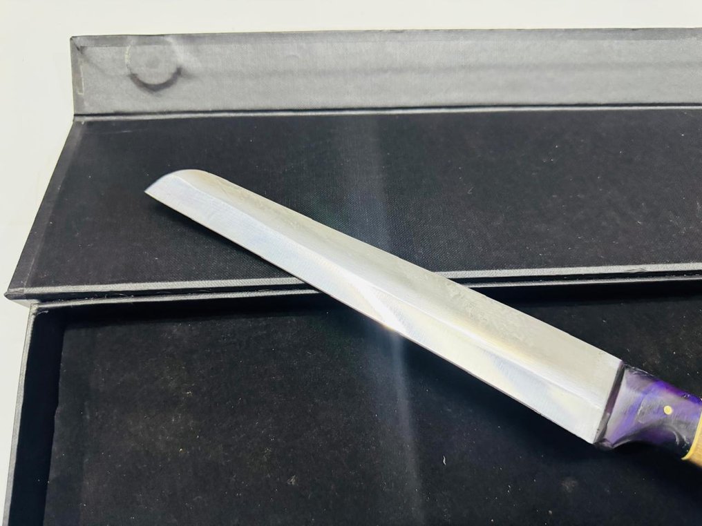 Μαχαίρι κουζίνας - Ιαπωνικό μαχαίρι αρτοποιού (069) - Λιγότερο Ατσάλι, εποξική ρητίνη με κουτί. - Ιαπωνία - Ιαπωνικό μαχαίρι αρτοποιού #4.3