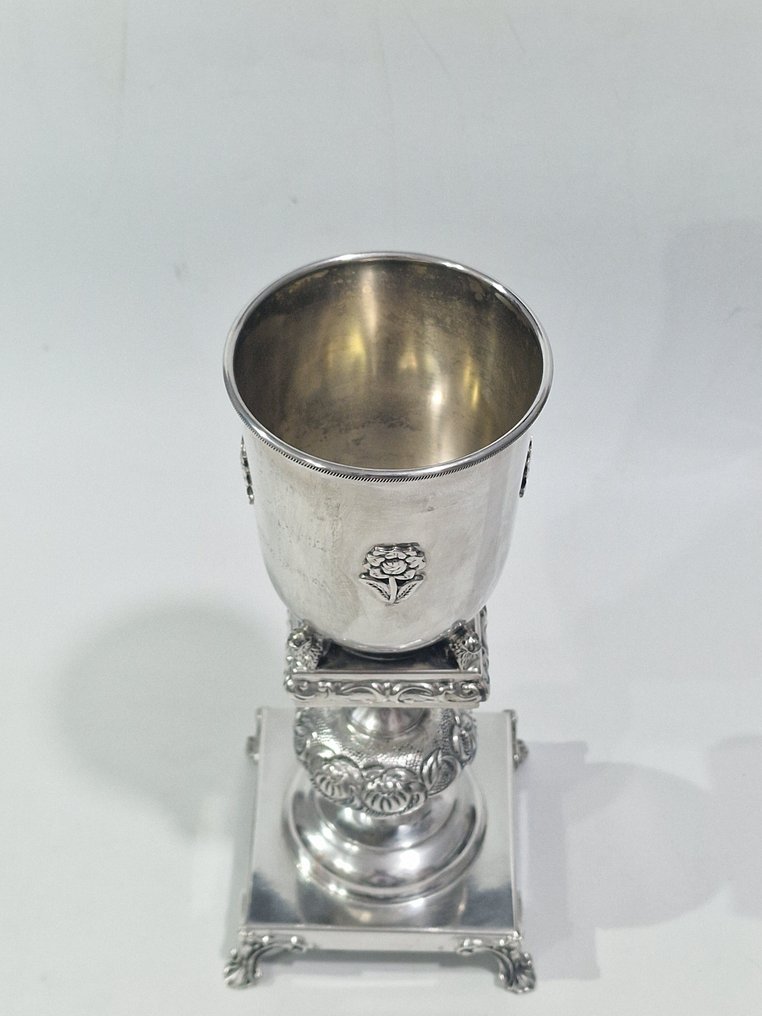 Cálice - .800 prata - Cálice de kiddush com relevo #4.3