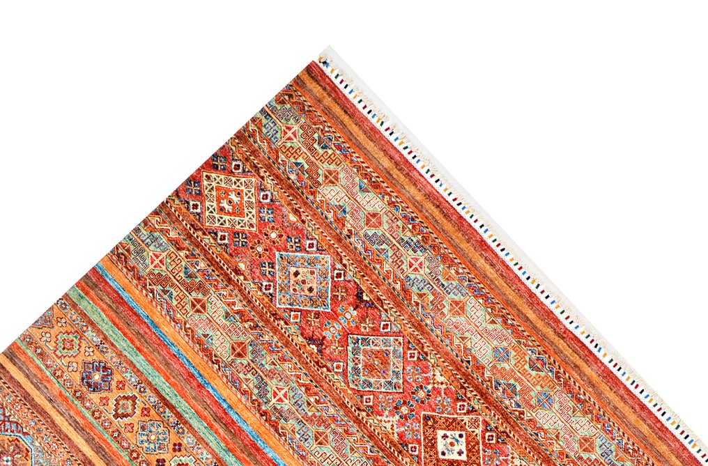 Afghan, Ziegler Kazak, Stor Samarkand Ariana teppe Høy kvalitet Håndknyttet Premium ull - Teppe - 365 cm - 275 cm - Ny håndlaget designertepppe #4.3