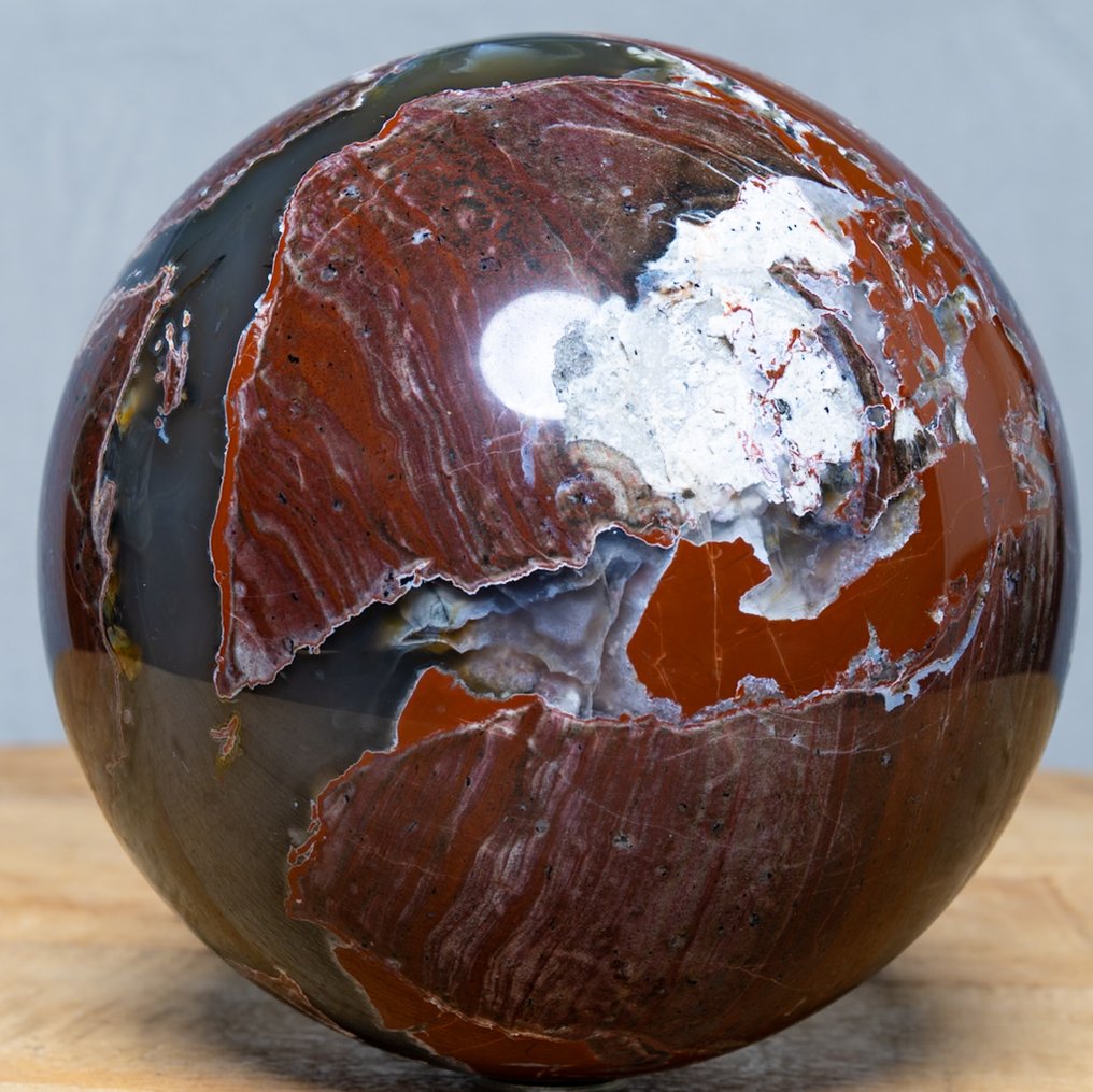 Agate Large quality agate sphere - Height: 13.6 cm - Width: 13.6 cm- 3390 g #1.0