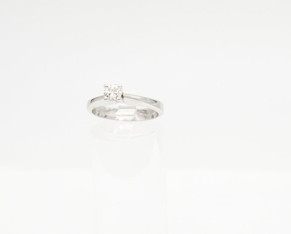 Δαχτυλίδι - 18 καράτια Λευκός χρυσός Διαμάντι (Φυσικό)  #1.0