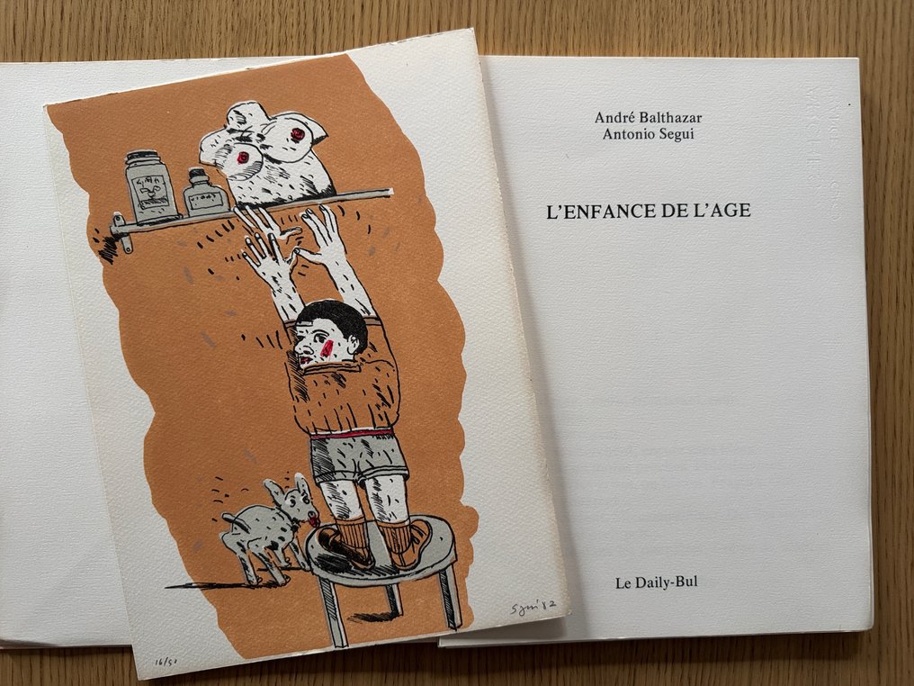 André Balthazar / Antonio Ségui - L'Enfance de l'âge [lithographie originale signée par l'artiste] - 1982 #1.0