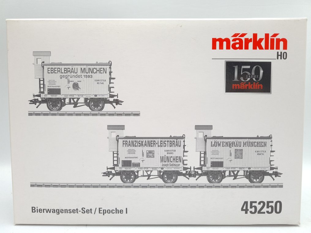 Märklin H0 - 45250 - Model train freight wagon set (1) - 3-piece set of beer carts - K.Bay.Sts.B #1.0