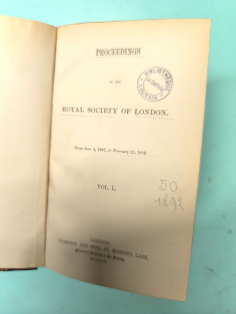[Various] - Proceedings of the Royal Society of London - 1892-1897 #1.0