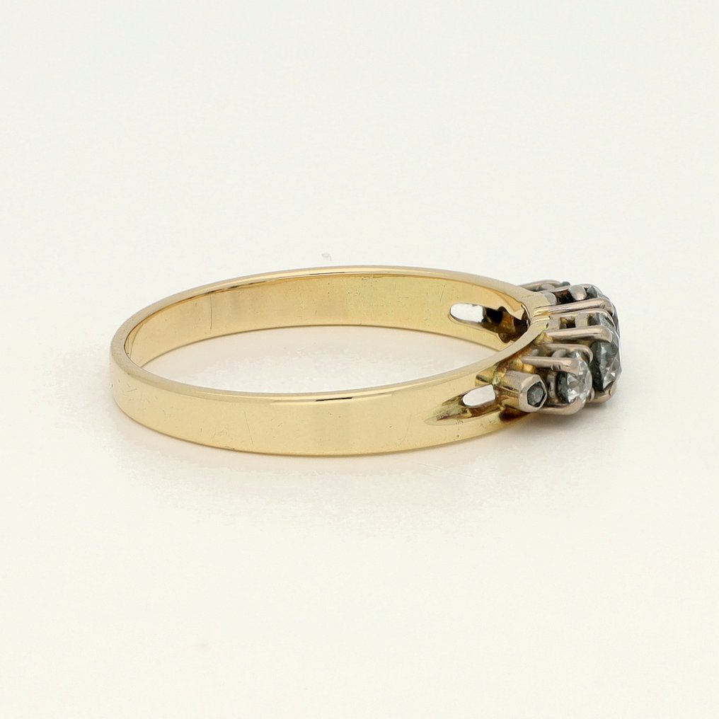 戒指 - 14 克拉 黃金 鉆石 (天然)  #4.3