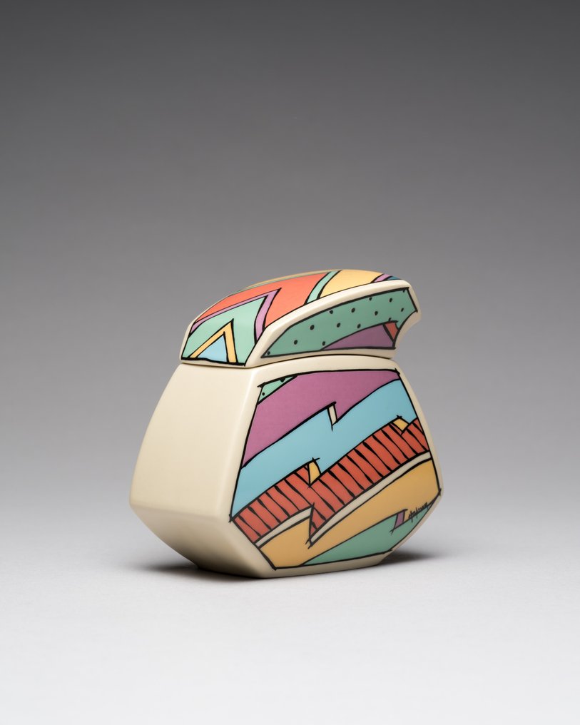 Rosenthal - Dorothy Hafner - Κουτί - Flash Ένα Κουτί με Καπάκι - Πορσελάνη - Pop Art Εποχή της Ομάδας Memphis #3.2