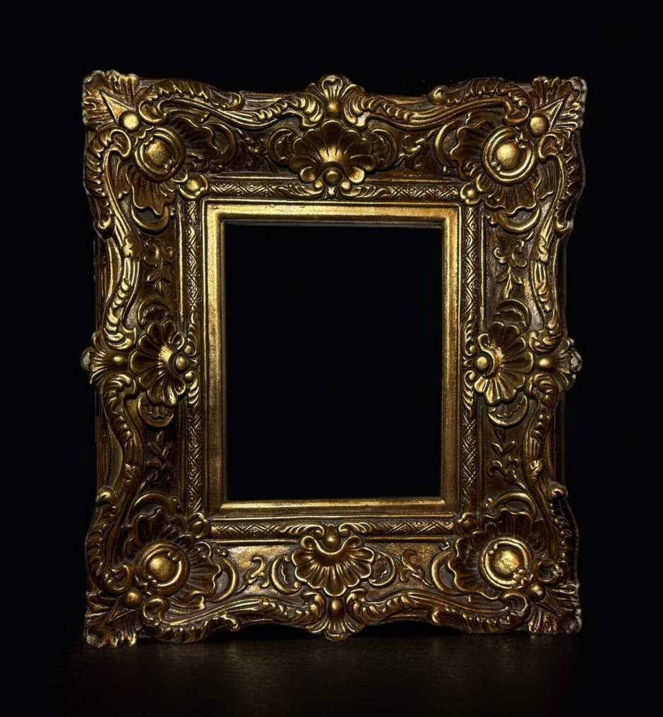 Κορνίζα- Μουσειακό - Χρυσόφυλλο - Γέσο.  - Ξύλο #1.0