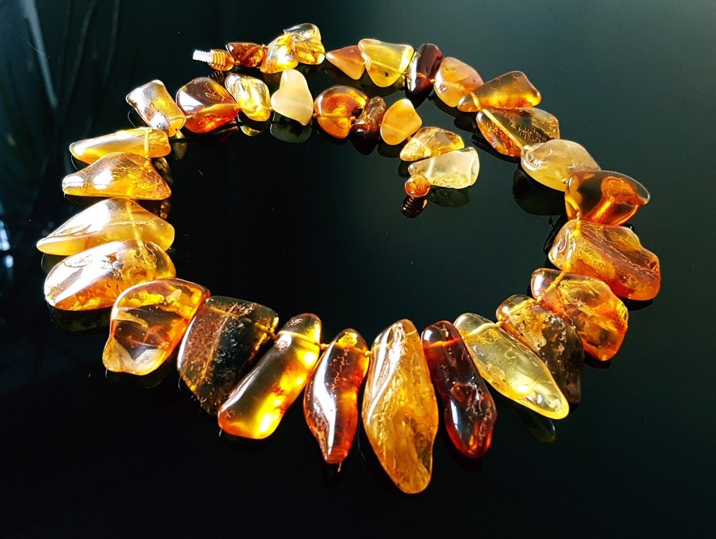 Rav Unik vintage baltisk rav halskæde- 64 g #4.3