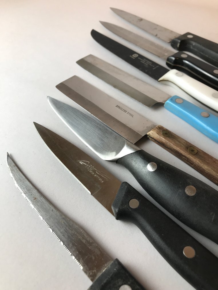 Küchenmesser - Stahl, Holz - Japan - Set aus 8 Messern #1.0