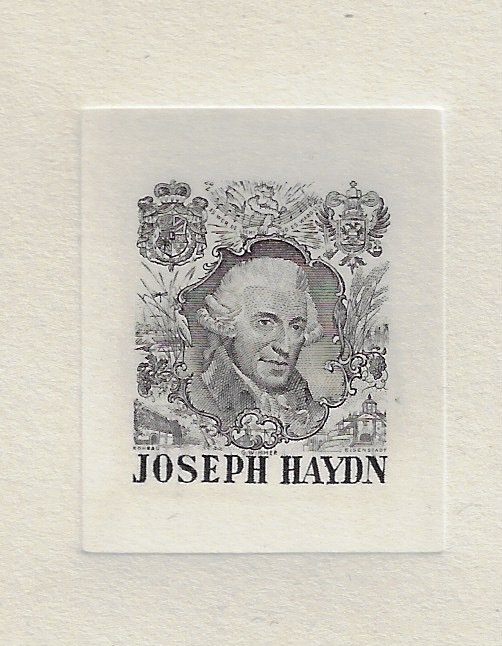 Austria 1962 - 3 ensayos de la marca no realizada de Joseph Haydn (Prof. Georg Wimmer) #2.1