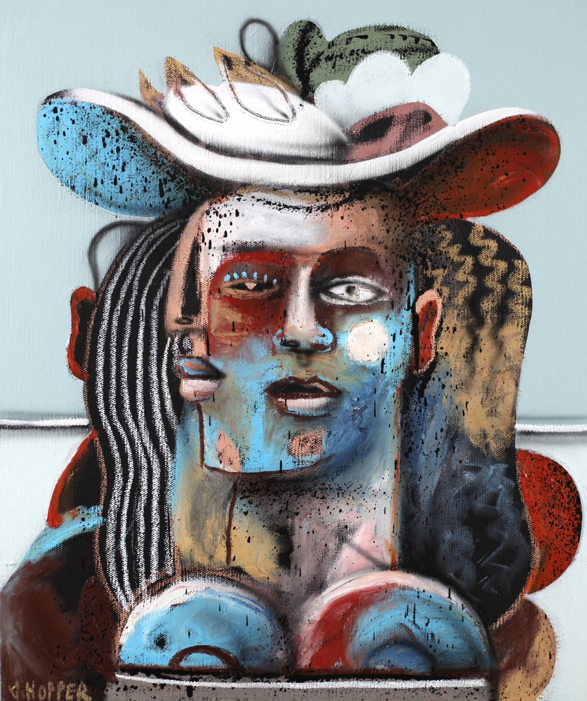 Jone Hopper - Femme au chapeau à fleurs #1.0