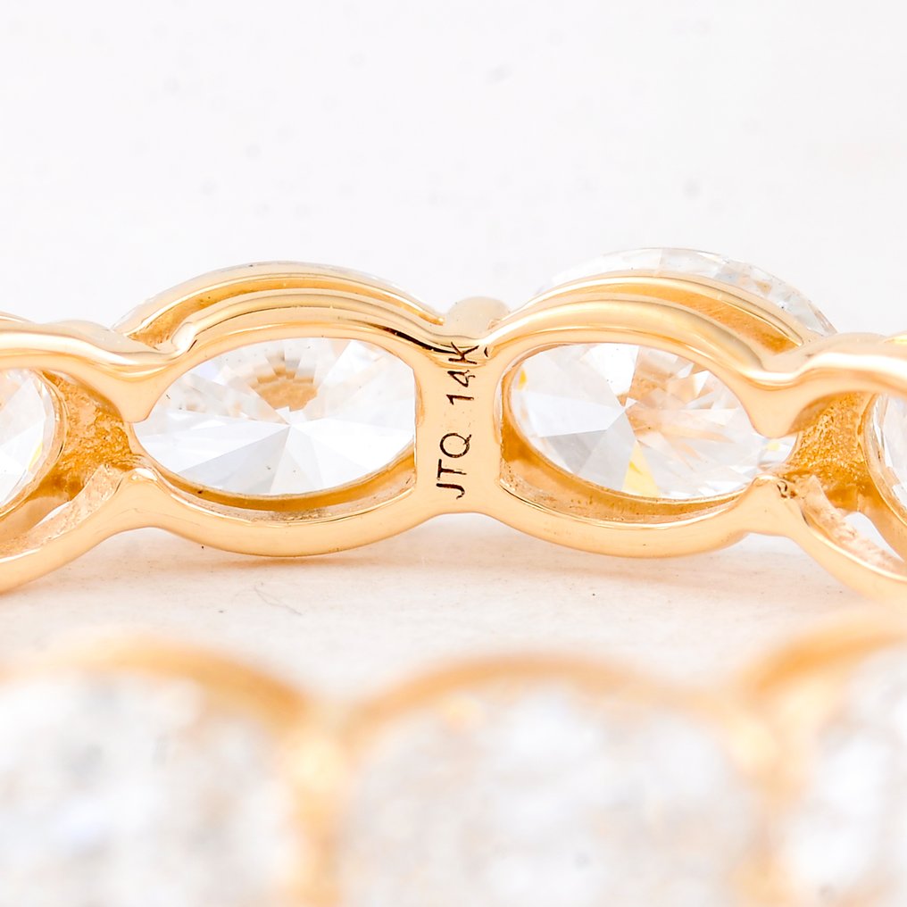 Ei pohjahintaa - Sormus - 14 kt. Valkokulta -  3.87ct. tw. Timantti (Laboratoriossa kasvatettu) - Timantti #4.3