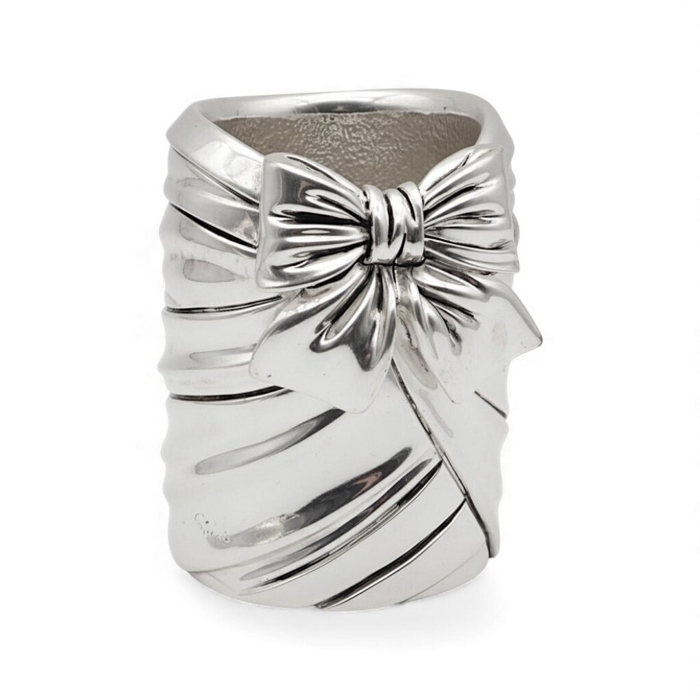 StilArte, Argento Italiano - 桌上用品套裝 - Collezione di 4x Decorazioni mod. "Fiocco di Natale", 1970s - 镀银 #4.3