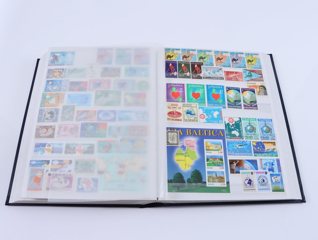 世界  - 主题地图未使用收藏，存放于邮票册中 #1.0