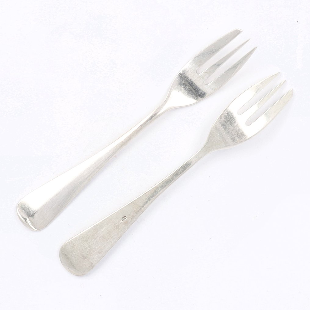 Zilverfabriek Voorschoten - 'Haags Lofje' - Widelec do ciasta (12) - Srebro pr. 833 #3.2