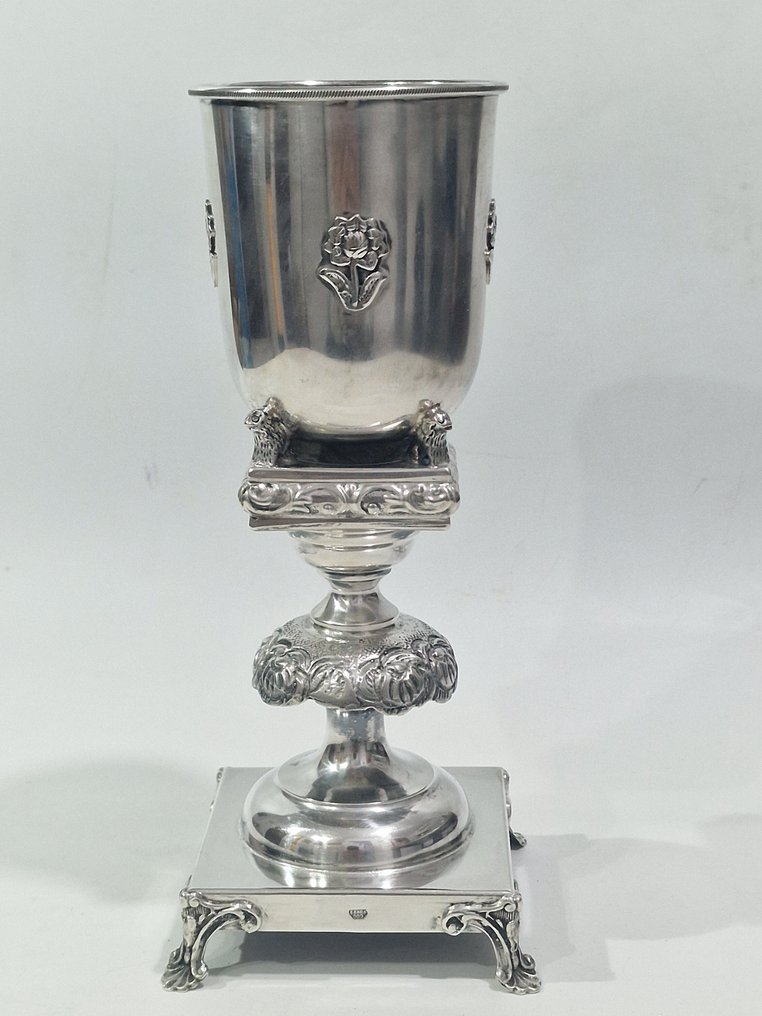 Cálice - .800 prata - Cálice de kiddush com relevo #1.0
