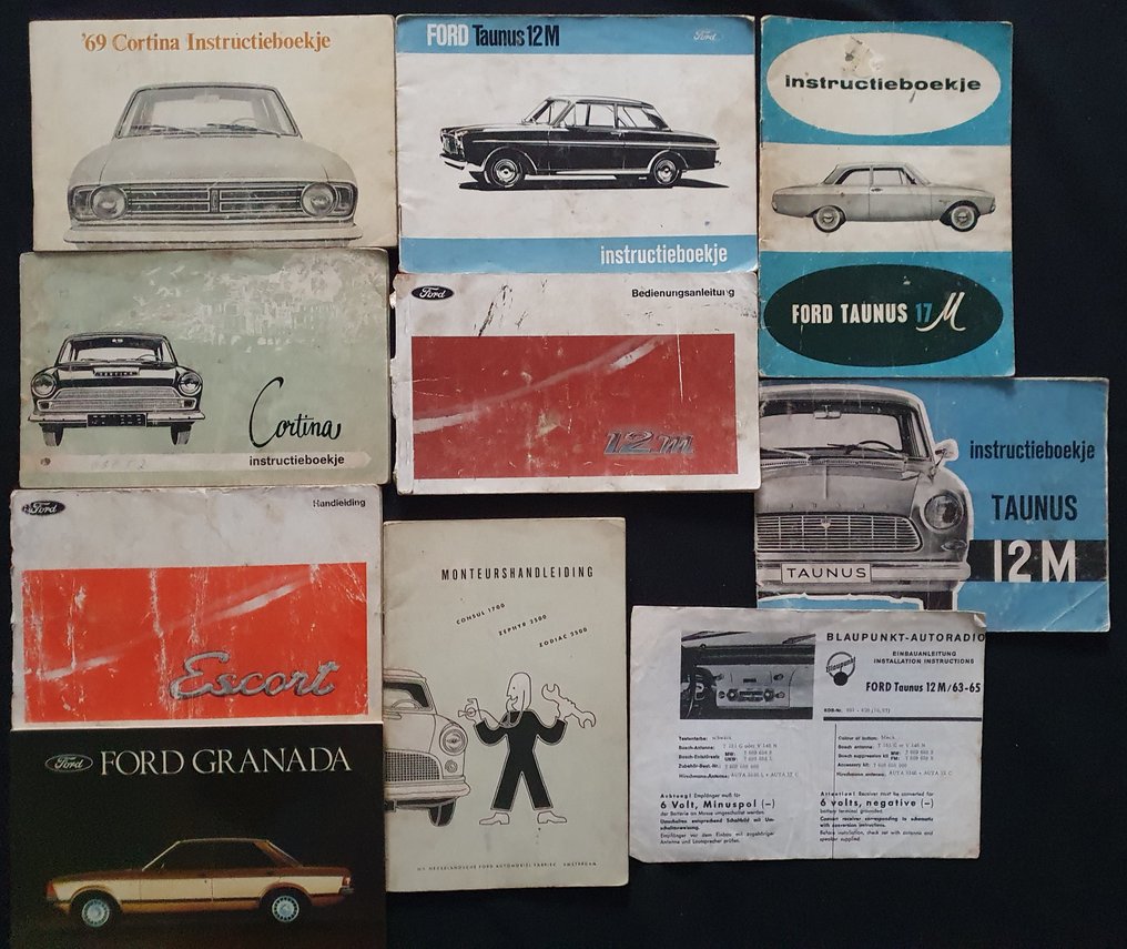 Set Ford instructie- en monteursboekjes - Διαφημιστικό φυλλάδιο - 1956-1977 #1.0
