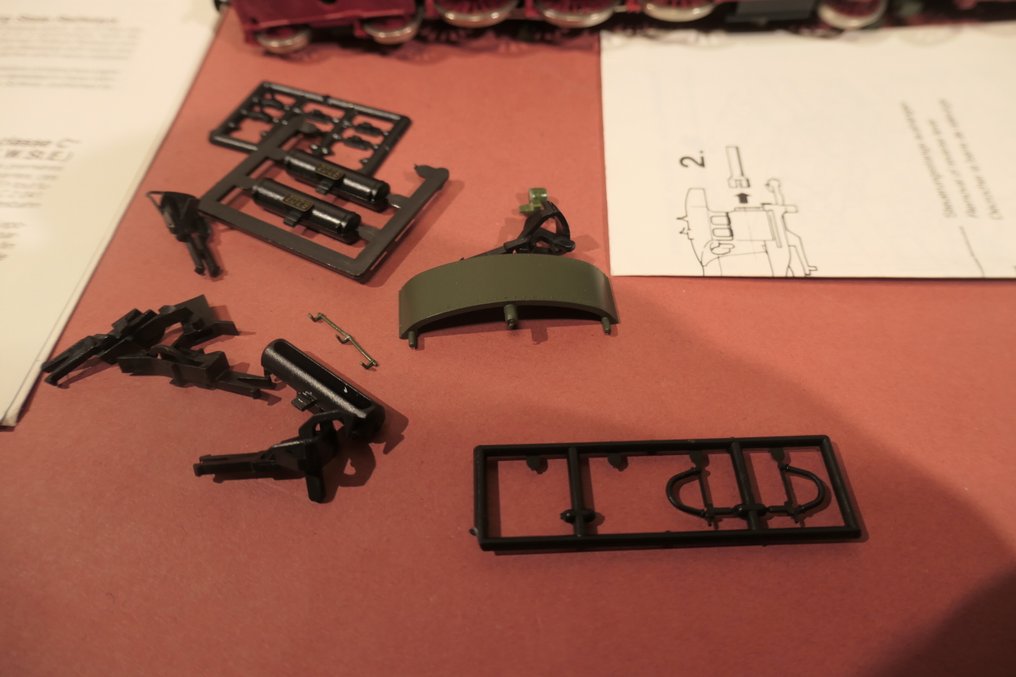 Roco H0 - 43216 - Ατμομηχανή με όχημα μεταφοράς (1) - Schlepptenderlok Baureihe C 202, πράσινο - K.W.St.E. #2.1