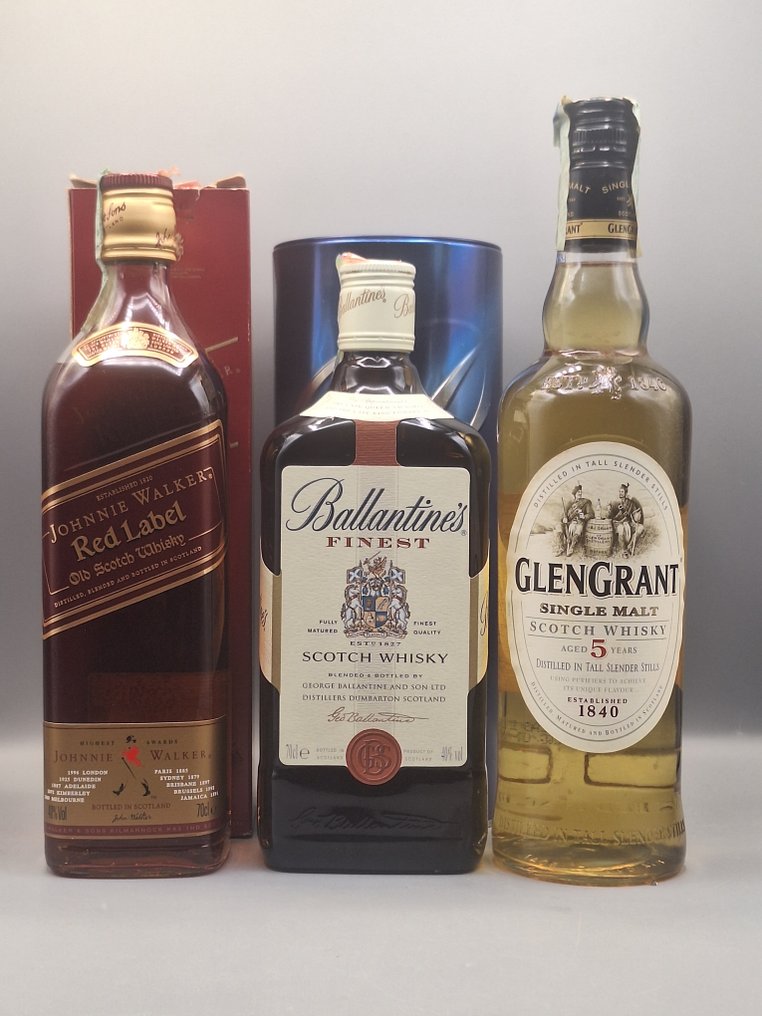 Glen Grant 5yo + Johnny Walker Red Label + Ballantine's Finest - 70cl - 3 bottles #1.0