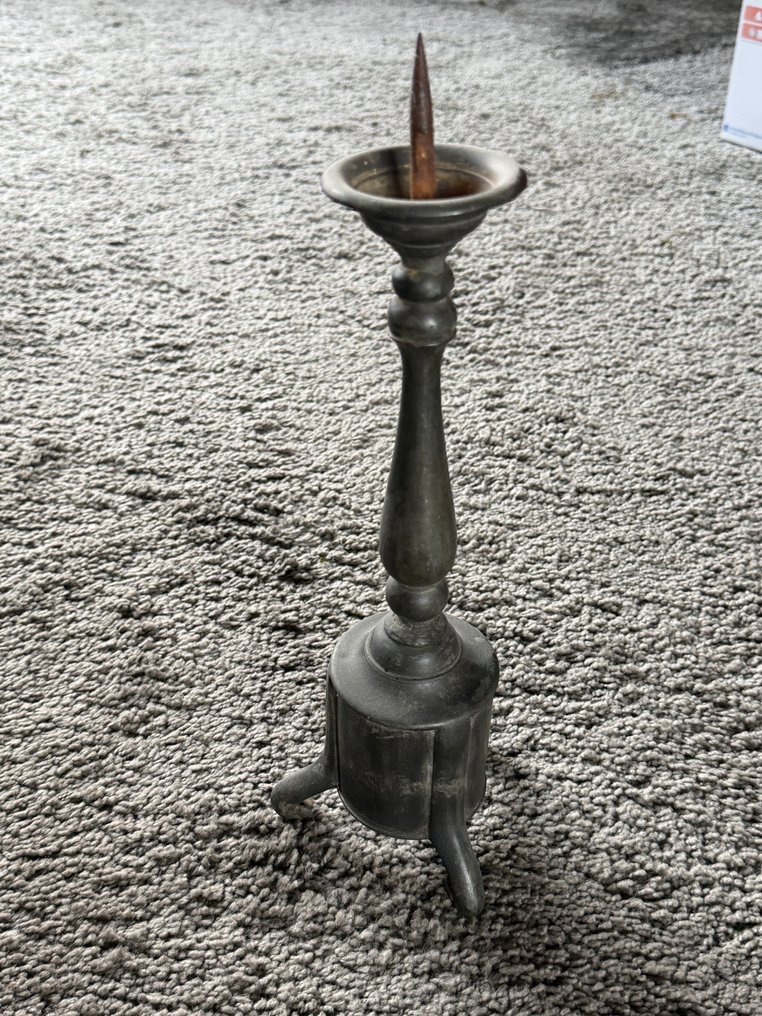 Lysestake (6) - Messing - Antikk lysestake #3.2