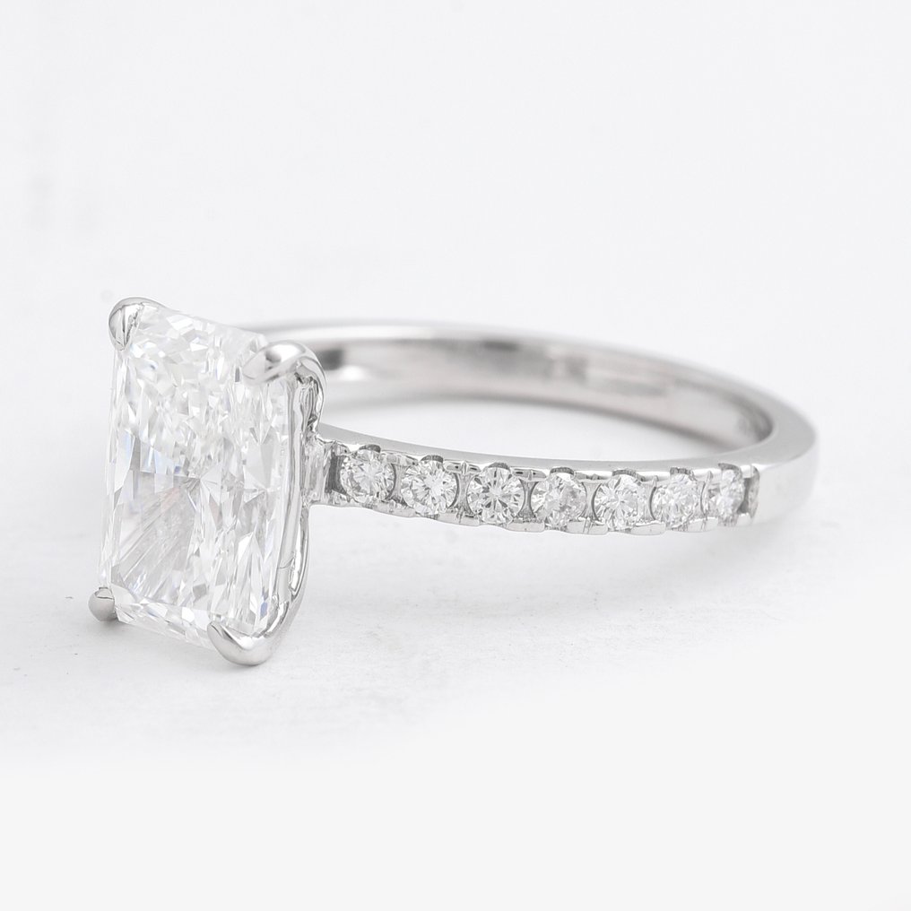 Ingen mindstepris - Ring - 14 karat Hvidguld - 2.83ct. tw. Diamant (Laboratoriedyrket) - Diamant #2.1