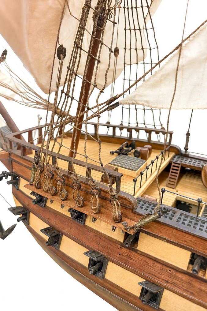 Enorme Voilier Français ROYAL LOUIS 1757 bateau navire en bois 100CM - Model statku #2.1