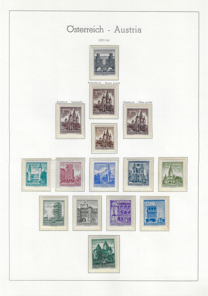 Αυστρία 1950/1975 - Συλλογή: Τοπική ορνιθοπανίδα, αγροτικά και ιστορικά μνημεία #2.1
