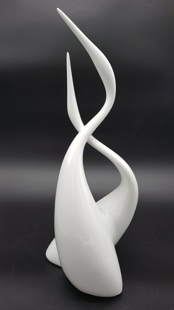Royal Dux - Jaroslav Ježek - Figure - White Herons; 38 cm - Porcelain #3.2