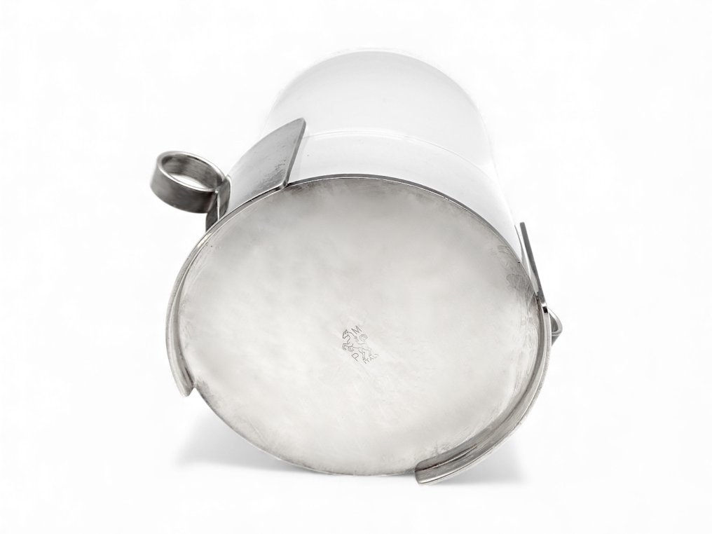 MP Design, Italy - Ice bucket -  Modified 'Royal Crystal Rock' in Postmodern Design with spoon, 1970s. - Silverplate Brass, Crystal #4.3