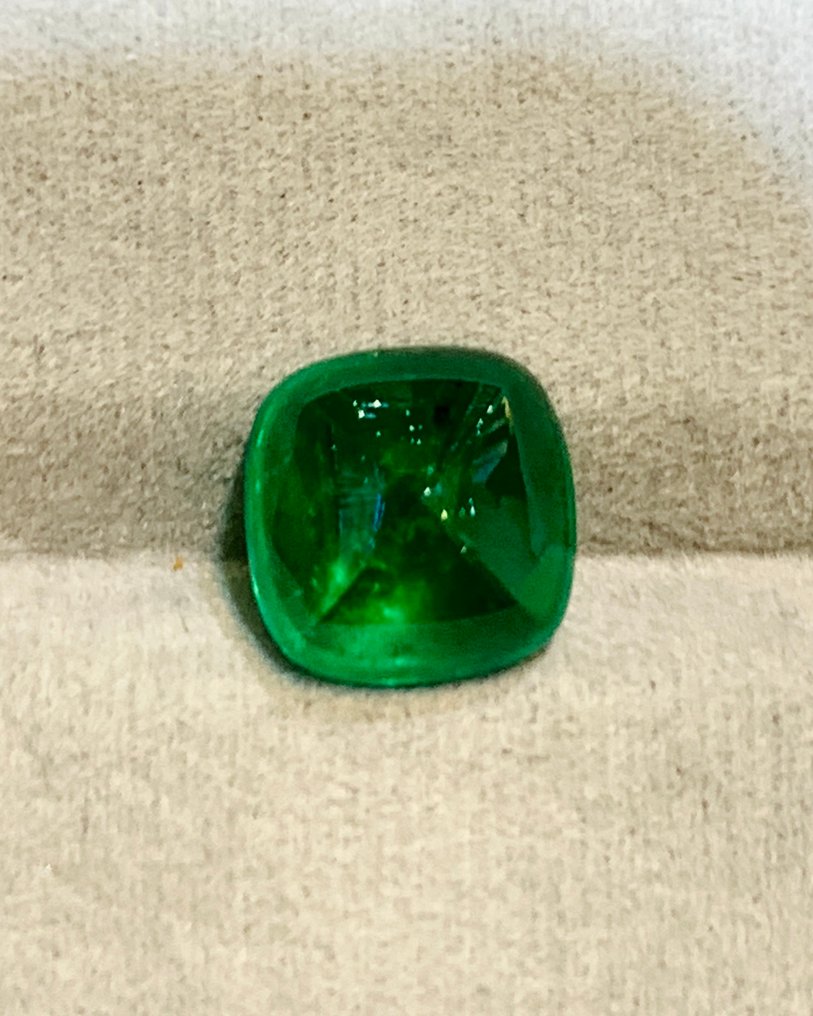 1 pcs  Πράσινο Σμαράγδι  - 4.01 ct - Gem research Swiss Lab (GRS) - Ζωντανό Πράσινο Ζαχαρένιο Βουνό #3.2