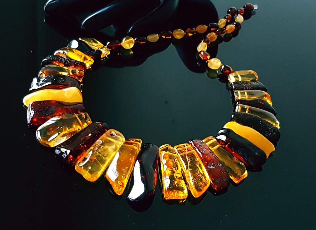 Amber 巨大的天然波罗的海琥珀项链- 48 g #1.0