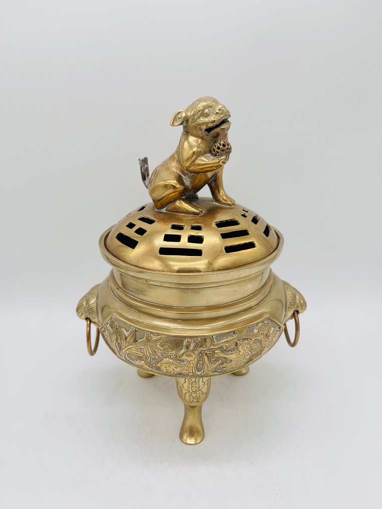 Røkelseskar - Bronse - Røkelseskar med hjortedyr #1.0