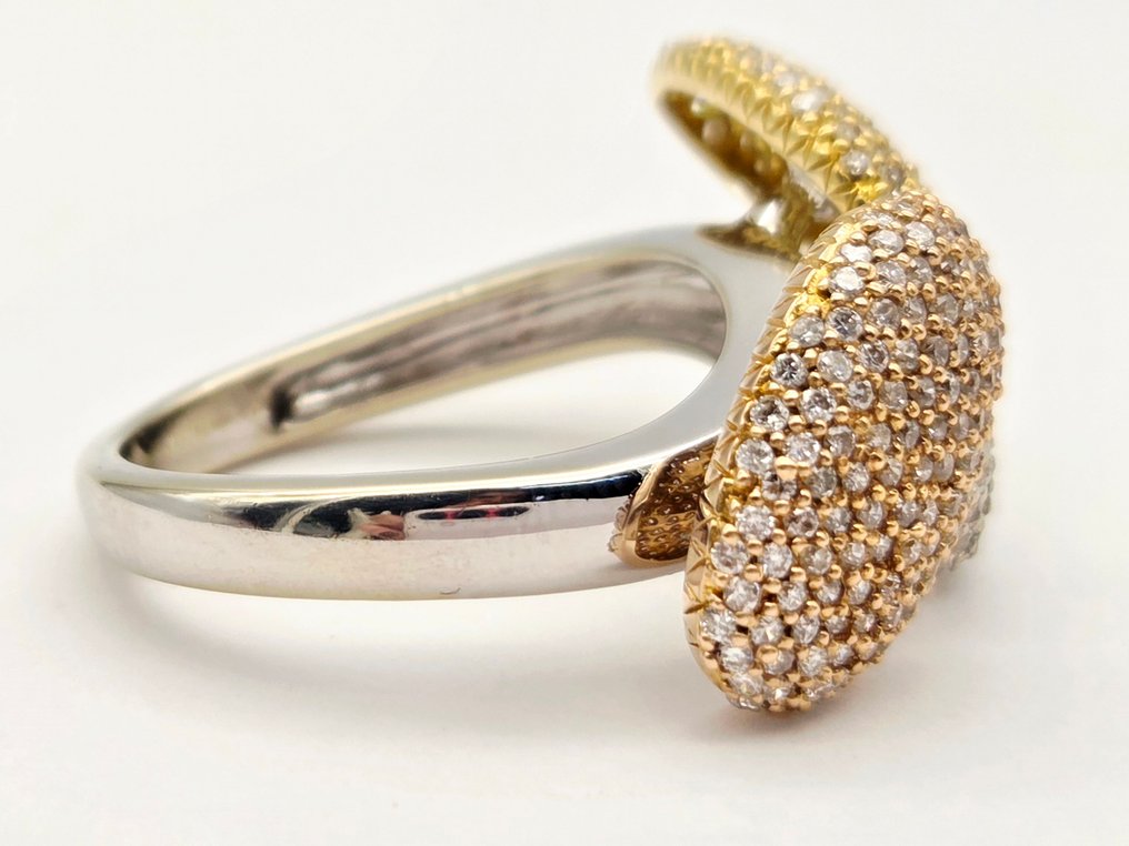 戒指 - 18K包金 白金, 黄金, 玫瑰金 - 0.90ct. tw. 钻石 (天然) #2.1