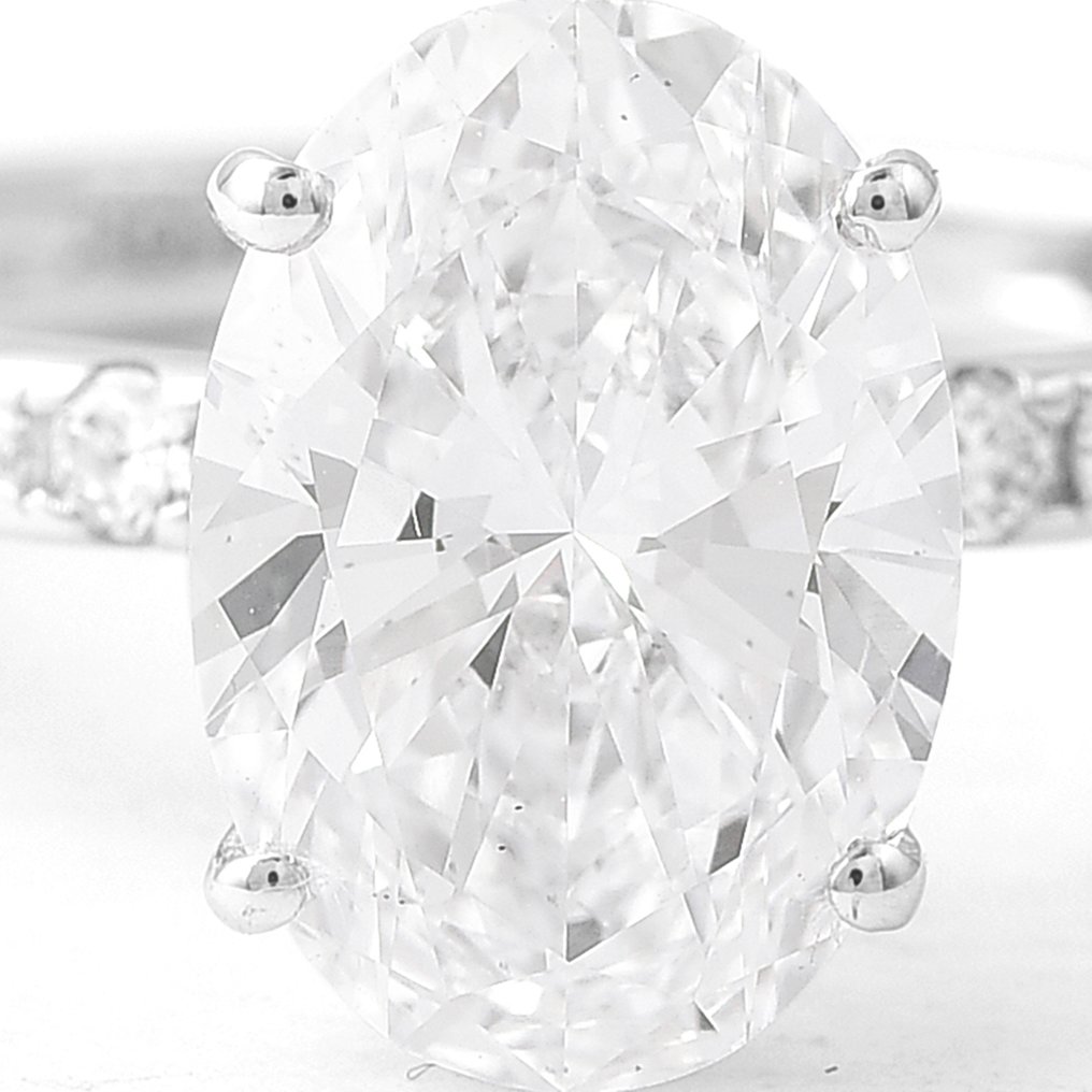 没有保留价 - 戒指 - 14K包金 白金 -  2.85ct. tw. 钻石 (实验室培育) - 钻石 #3.2