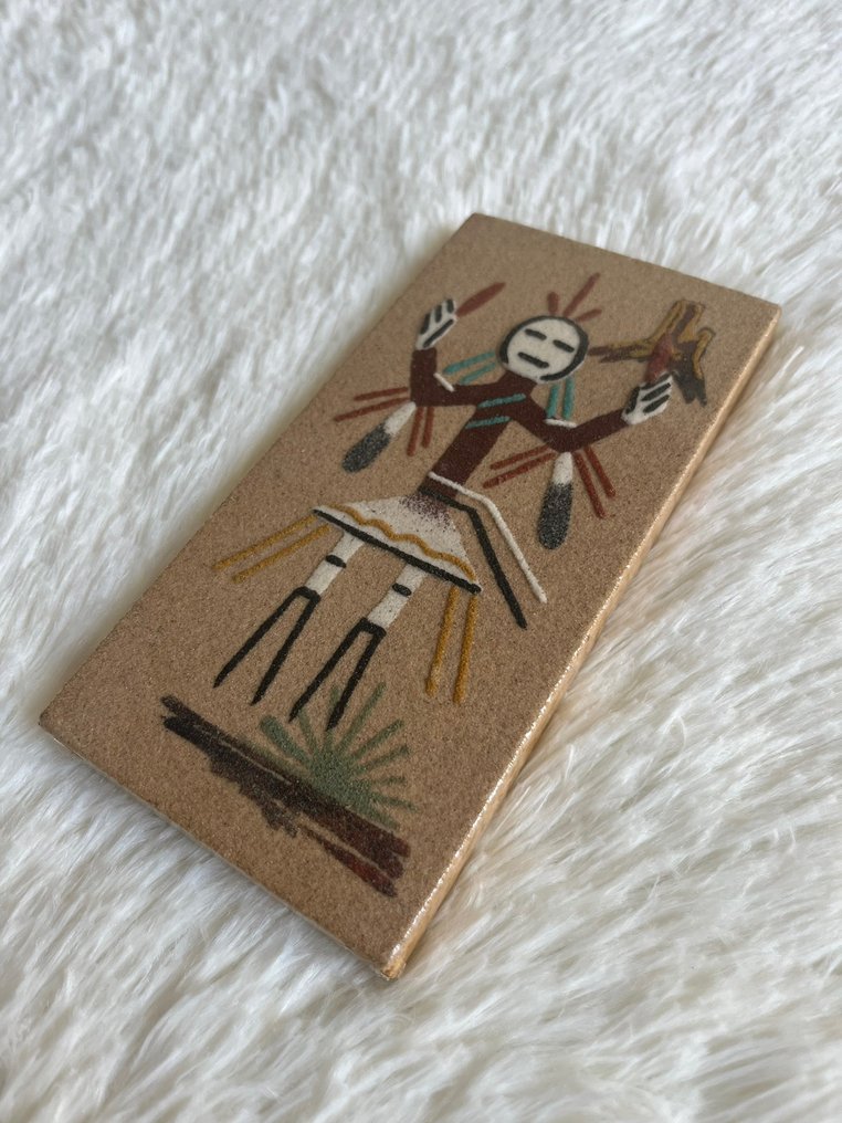 来自美国纳瓦霍部落的沙画石工艺 - 纳瓦霍族国家，美国  (沒有保留價) #2.1