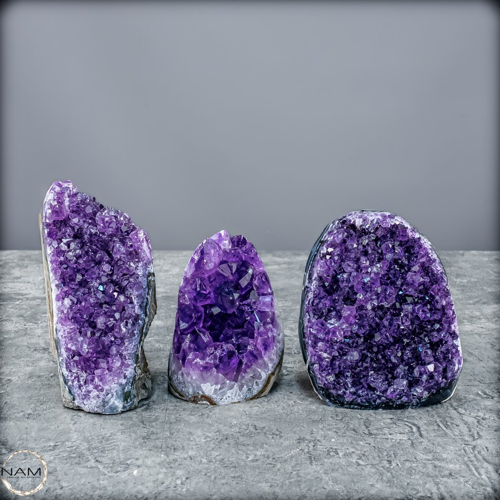 紫罗兰的魔法 Amethyst Drusen Set – 内在平静的魔力- 800.67 g - (3) #2.1