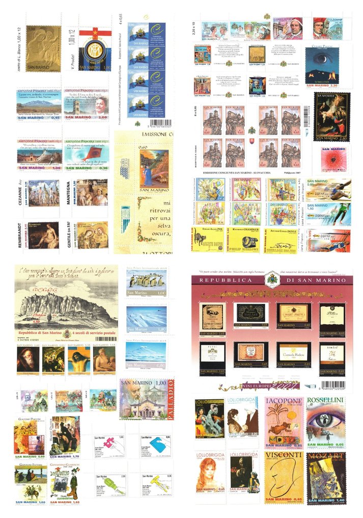 圣玛利诺 2005/2009 - 彩票邮票和小册子 #1.0
