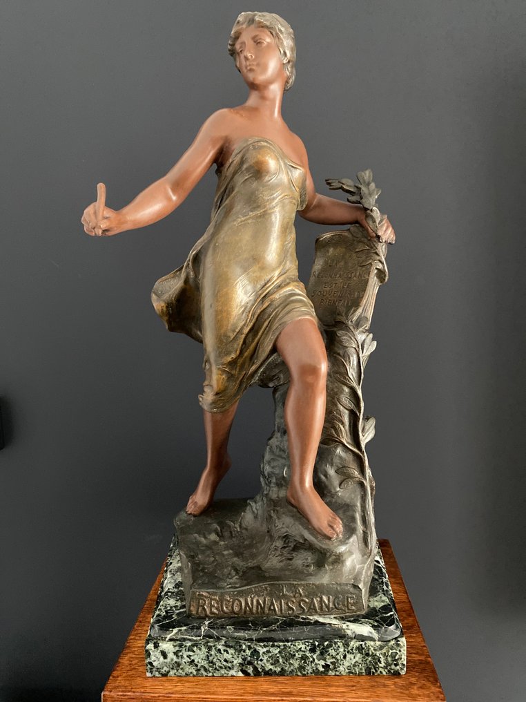 玩具人偶 - Statua Eugene Marioton 1900-1930 Francja 9 kg - 合金, 大理石 #1.0
