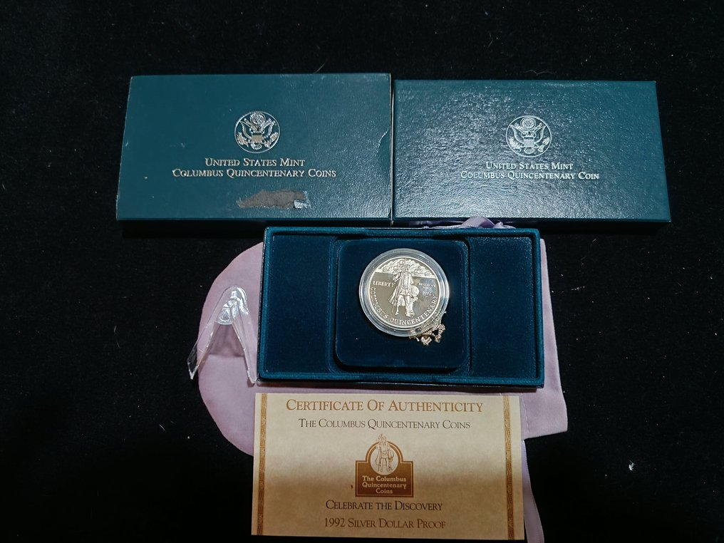 United States. 1 Dollar 1992 "The Columbia Quincentenary" 1 Coin Silver Proof (No reserve price) #1.0