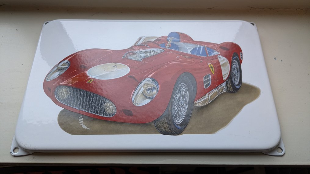 Ferrari 250 Testa Rossa - 琺瑯標誌牌 - 瑪瑙 #1.0