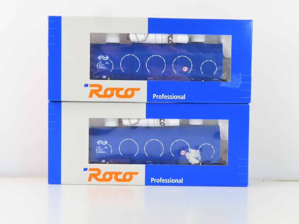 Roco H0 - 47426 - Model wagonu towarowego (2) - 2x teleskopowe wózki do przewozu rolek stalowych - NS #3.2