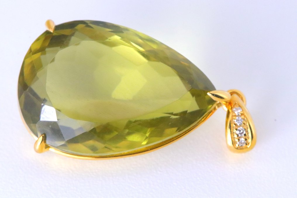Sans prix de réserve - Pendentif - 14 carats Or jaune Citrine #4.3