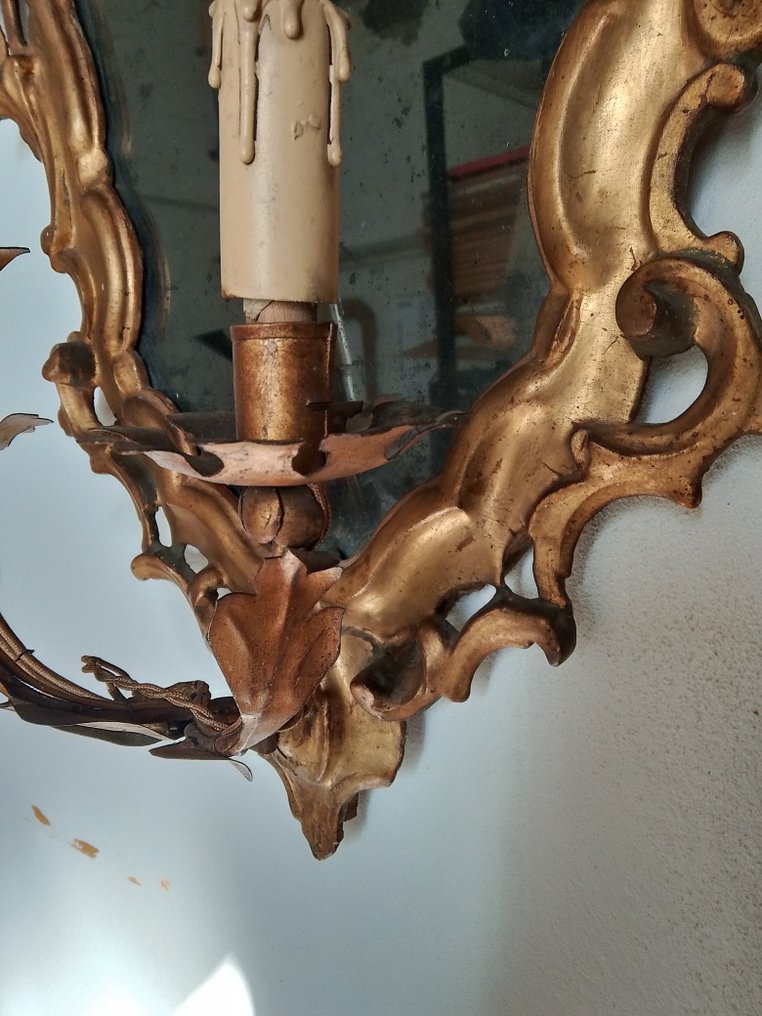 Fali tükör  - Fa, Aranyozott #1.0