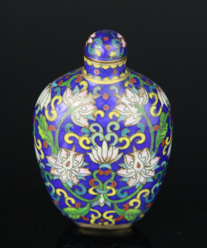 Sjælden Tabatiere Snuff Bottle i bronze Cloisonne og forgyldt. - Bronze - Kina - Debut 1900-tallet #3.2
