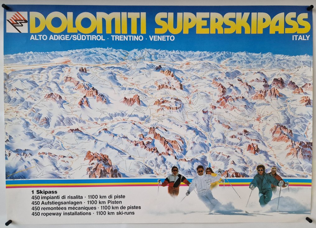Berann Heinrich Caesar - Dolomiti Superskipass - Anni ‘70 #1.0