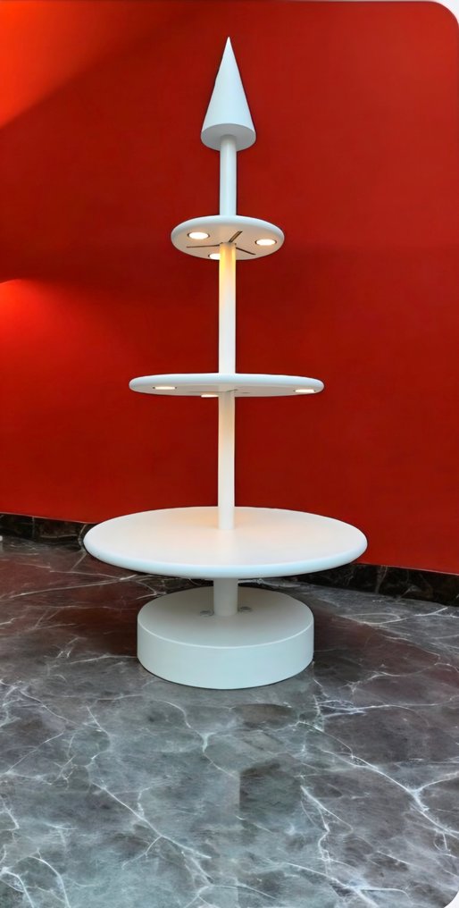 Fontana Arte - 落地灯 - 漆面木材, 铝 - 灯具原型 #1.0